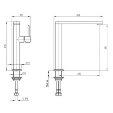 Смеситель для кухни Migliore Fortis 26091 Хром