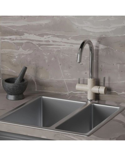 Смеситель для кухни с подключением к фильтру Paini Cox Granite Sahara 7855643CR3V11L2KM