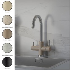 Смеситель для кухни с подключением к фильтру Paini Cox Granite Truffle 7872643CR3V11L2KM