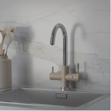 Смеситель для кухни с подключением к фильтру Paini Cox Granite Truffle 7872643CR3V11L2KM