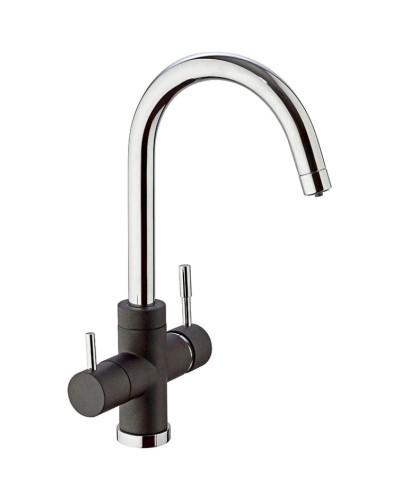 Смеситель для кухни с подключением к фильтру Paini Cox Metallic Black 7844643CR3V11L2KM