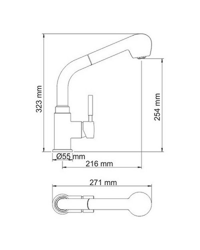 Смеситель для кухни WasserKRAFT Main 4166 Хром