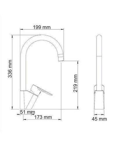 Смеситель для кухни WasserKRAFT Leine 3507 Хром
