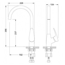 Смеситель для кухни Lemark Linara LM0405C Хром