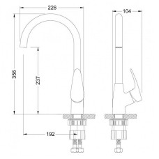 Смеситель для кухни Lemark Linara LM0405C Хром