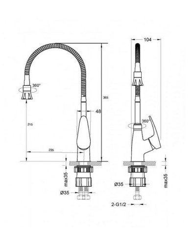Смеситель для кухни Lemark Linara LM0413C Хром
