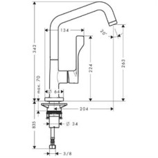 Смеситель для кухни Axor Citterio 39850000