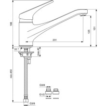 Смеситель для кухонной мойки Vidima Видима Стрим BA095AA