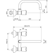 Смеситель для кухонной мойки Vidima Сева Трио BA110AA