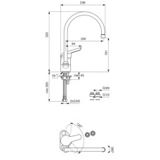 Смеситель для кухонной мойки Vidima Сева II BA053AA