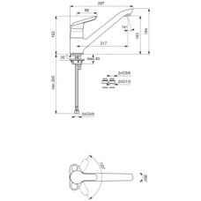 Смеситель для кухонной мойки Vidima Сева II BA052AA