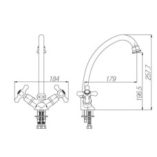 Смеситель для кухни Paulmark Hamburg HA221002
