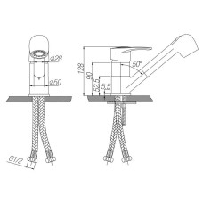 Смеситель для кухни однорычажный Paulmark Holstein HO214014-302