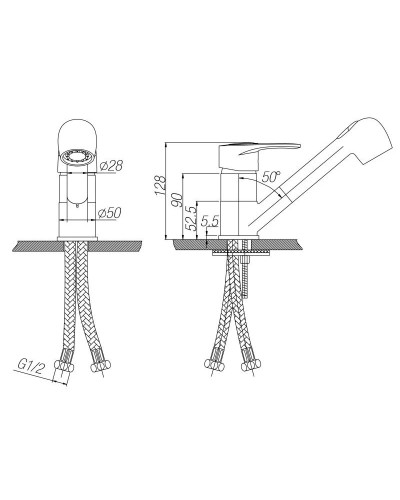 Смеситель для кухни однорычажный Paulmark Holstein HO214014-302