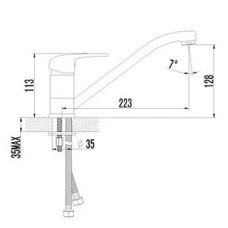 Смеситель для кухонной мойки, жасмин Lemark Pramen LM3304FL201