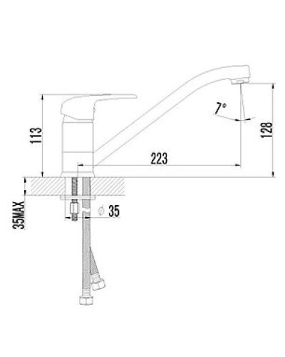 Смеситель для кухонной мойки, черный Lemark Pramen LM3304FL102