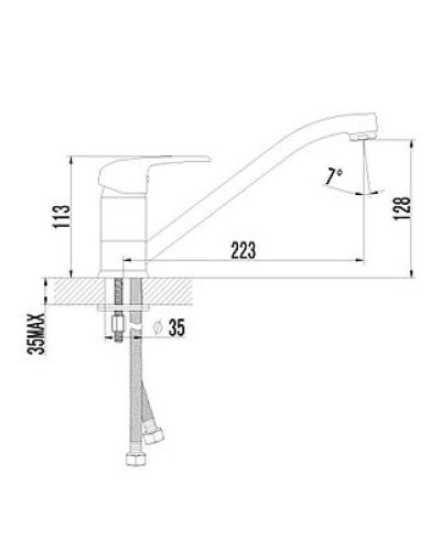 Смеситель для кухонной мойки, песочный Lemark Pramen LM3304FL107