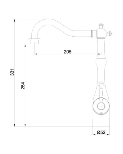 Смеситель для кухни из нержавеющей стали с поворотным изливом Lemark Expert LM5081S