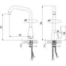 Смеситель для кухонной мойки, песочный Lemark Pramen LM3305LM302