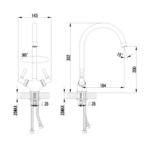 Смеситель для кухни c высоким поворотным изливом Lemark Plus Balance LM1305C