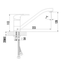 Смеситель для кухонной мойки, шампань Lemark Pramen LM3304FL202
