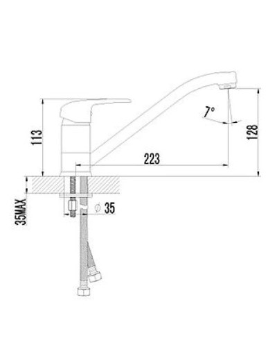 Смеситель для кухонной мойки, шампань Lemark Pramen LM3304FL202