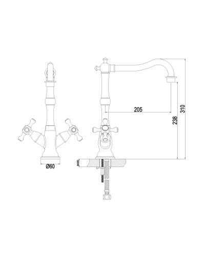 Смеситель для кухни из нержавеющей стали Lemark Expert LM5080S