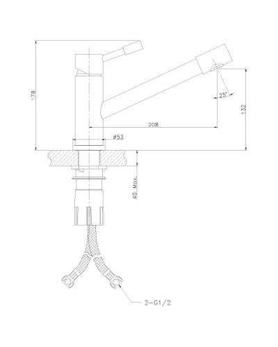 Смеситель для кухни из нержавеющей стали Lemark Expert LM5072S