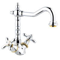 Смеситель для кухни Timo Ritz 0143FK Хром Золото