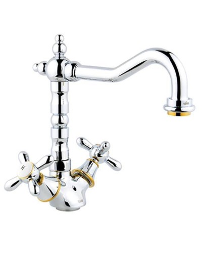 Смеситель для кухни Timo Ritz 0143FK Хром Золото