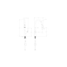 Смеситель для кухни с выдвижным изливом WONZON & WOGHAND, Хром (WW-AE54123-CR)