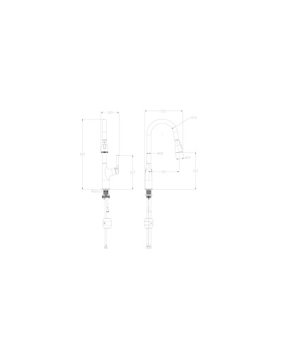 Смеситель для кухни с выдвижным изливом WONZON & WOGHAND, Хром (WW-AE54123-CR)