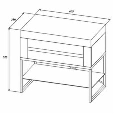 Банкетка Бриклаер Лофт 60 4627125414091 Метрополитен грей