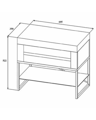 Банкетка Бриклаер Лофт 60 4627125414091 Метрополитен грей