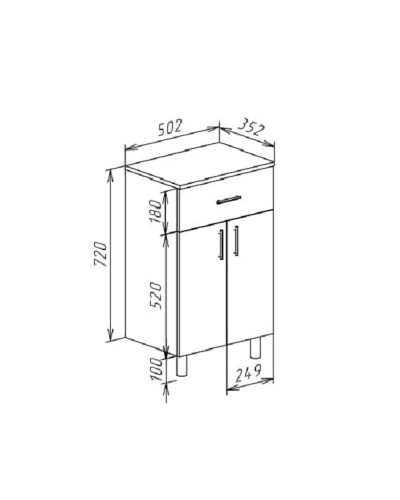 Тумба Bellezza 50 Белая