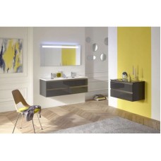 Комод серый антрацит глянец 60,1 см 2 ящика Jacob Delafon Vox EB2060-RA-442