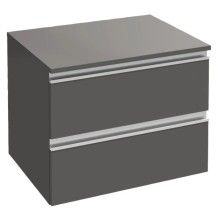 Комод серый антрацит глянец 60,1 см 2 ящика Jacob Delafon Vox EB2060-RA-442