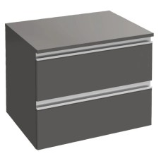 Комод серый антрацит глянец 60,1 см 2 ящика Jacob Delafon Vox EB2060-RA-442