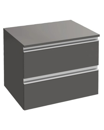 Комод серый антрацит глянец 60,1 см 2 ящика Jacob Delafon Vox EB2060-RA-442