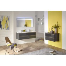 Комод серый антрацит глянец 60,1 см 2 ящика Jacob Delafon Vox EB2060-RA-442