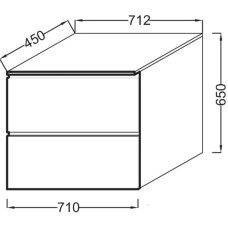 Комод белый 71 см Jacob Delafon Soprano EB1339-N18