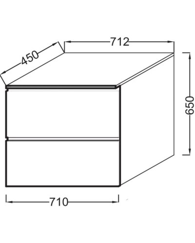 Комод белый 71 см Jacob Delafon Soprano EB1339-N18