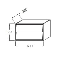 Комод черный глянец 60 см Jacob Delafon Escale EB764-274