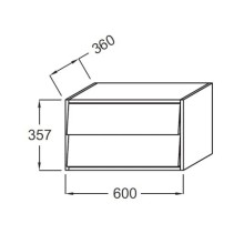 Комод черный глянец 60 см Jacob Delafon Escale EB764-274
