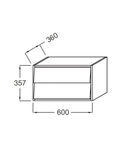 Комод серый титан глянец 60 см Jacob Delafon Escale EB764-N21