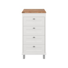 Марта - 50 Комод напольный с 4 ящ. верх ПВХ Ива