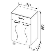 Тумба белый 51,1 см Aquanet Моника 00186779