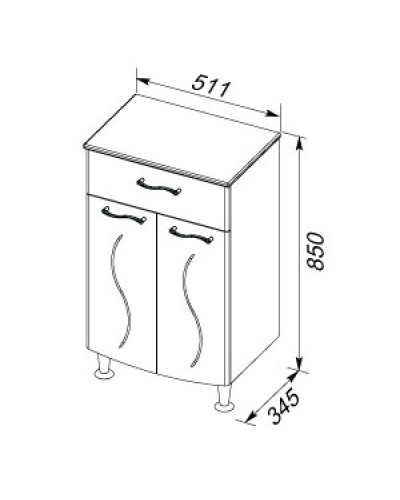 Тумба белый 51,1 см Aquanet Моника 00186779