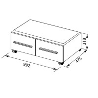 Тумба подкатная венге 99,2 см Aquanet Нота 00170750