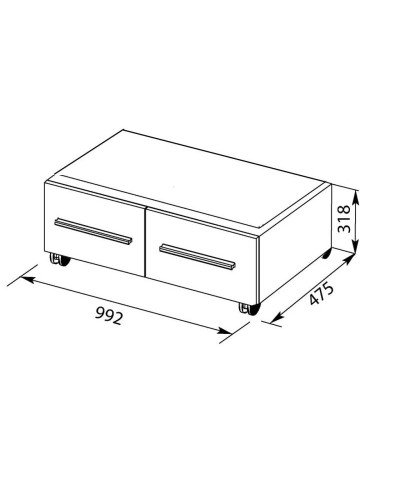 Тумба подкатная венге 99,2 см Aquanet Нота 00170750